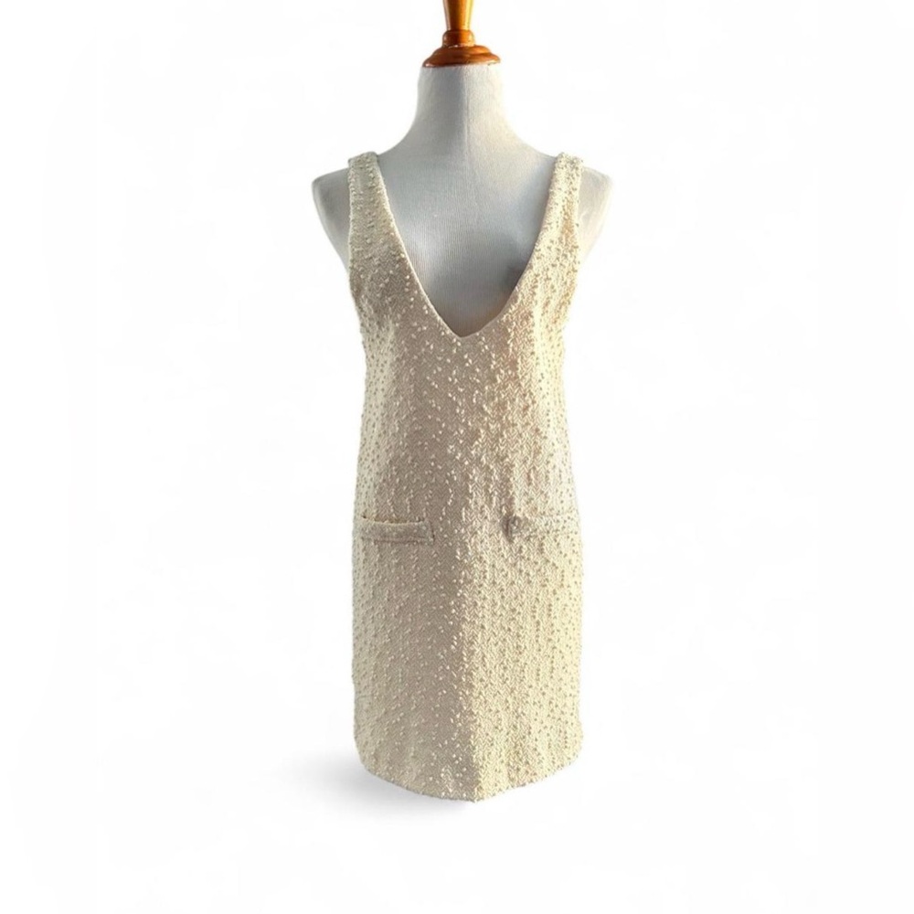 NWOT Double Zero Textured Cream Dress
